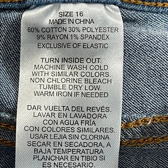 Beautees By Amy Byer Girls Stretch Jeans Flare Wide Leg Button Fly Size 16 NEW - Picture 8 of 8